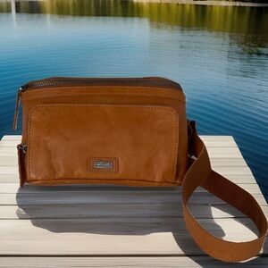 🆕 SPIKES & SPARROW Genuine Leather Crossbody Waist Bag Fanny Pack Tan